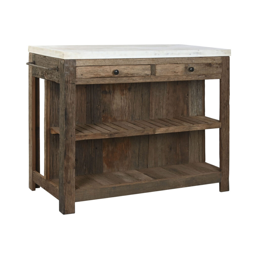 Keukenmeubilair Home ESPRIT Wit Natuurlijk 120 x 60 x 97 cm 131 x 61,5 x 97 cm