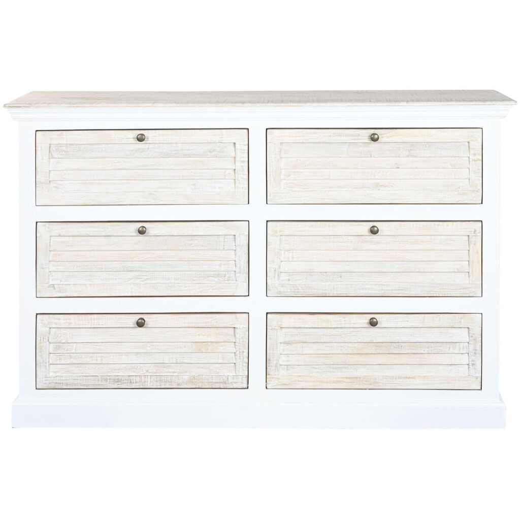 Ladenkast Home ESPRIT Wit Natuurlijk 150 x 40 x 100 cm