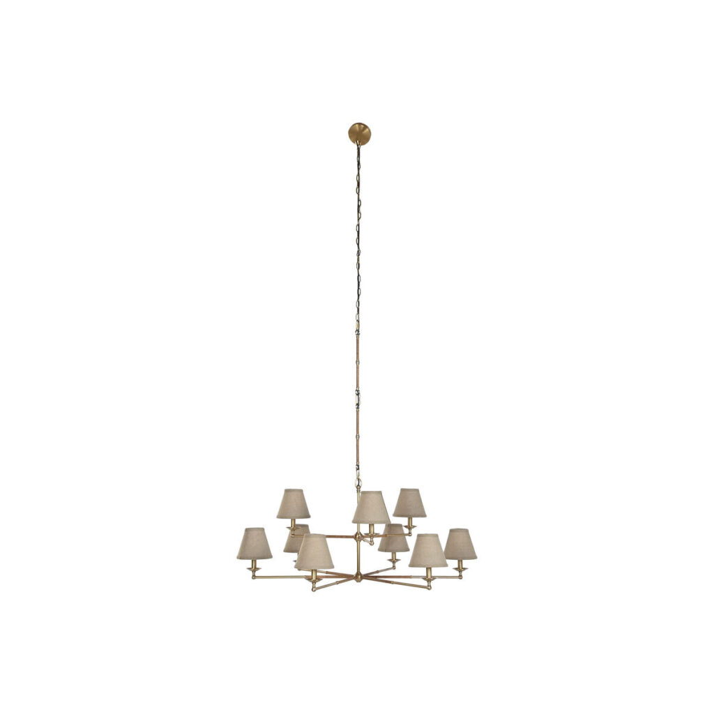Plafondlamp Home ESPRIT Beige Gouden Blik 25 W 113 x 113 x 132 cm