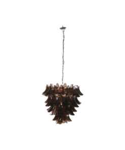 Plafondlamp Home ESPRIT Bruin Zilverkleurig Kristal Staal 25 W 80 x 80 x 80 cm