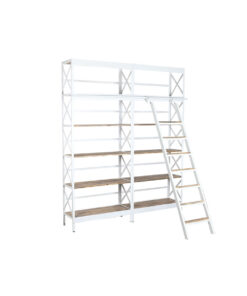 Planken Home ESPRIT Wit Natuurlijk Metaal Mangohout 180 x 35 x 220 cm