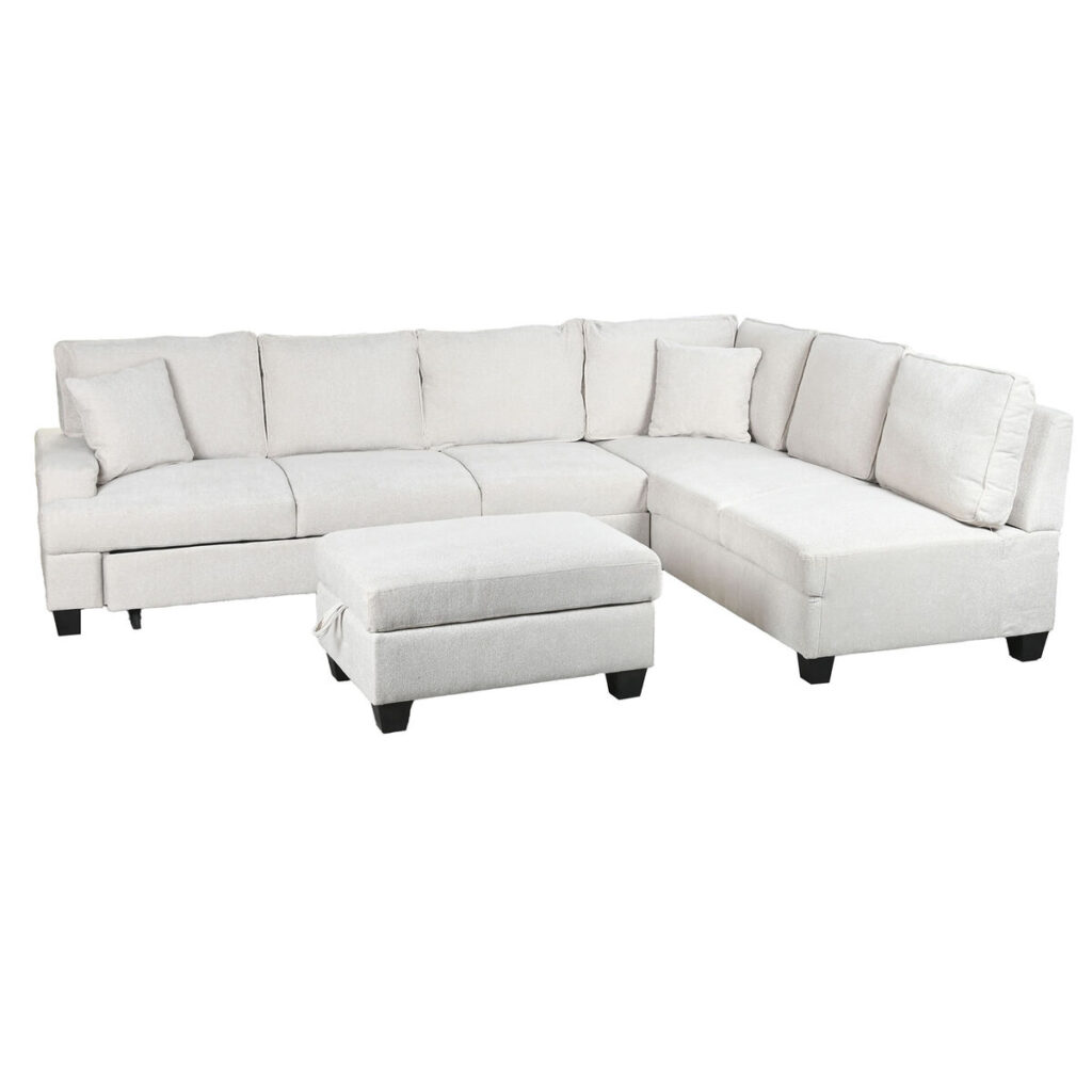 Slaapbank Home ESPRIT Beige Modern 285 x 260 x 90 cm