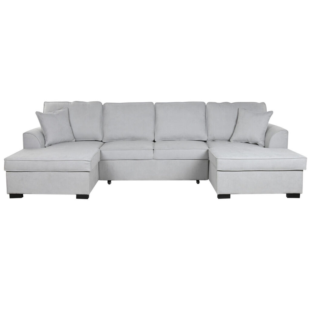 Slaapbank Home ESPRIT Grijs Modern 298 x 154 x 92 cm