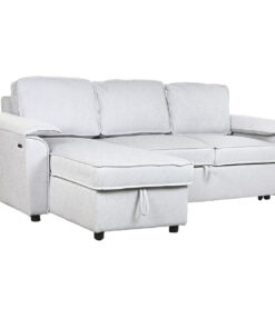 Slaapbank Home ESPRIT Lichtgrijs Modern 220 x 153 x 88 cm