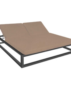Solstol Luana Dubbel Moka 180 x 200 x 43 cm Grafiet