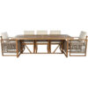 Tafel met stoelen Home ESPRIT Bruin Touw Eucalyptushout 230 x 100 x 75 cm