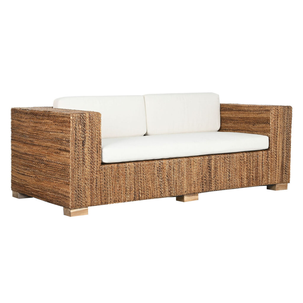 Tuinbank Home ESPRIT Wit Natuurlijk 192 x 92 x 65 cm