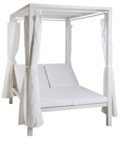 Tuinbed DKD Home Decor Wit Aluminium (148 x 188 x 205 cm)