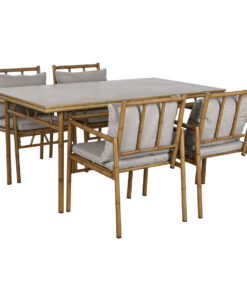 Tuinmeubilair Home ESPRIT Beige 160 x 90 x 75 cm 83 cm (5 Onderdelen)