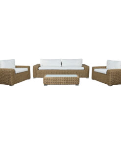 Tuinmeubilair Home ESPRIT Wit Bruin Beige Lichtbruin 248 x 85 x 80 cm 222 x 85 x 80 cm (4 Onderdelen)