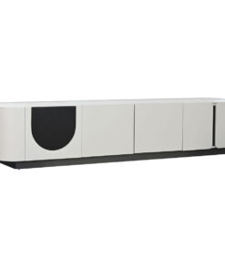 Tv-meubel Home ESPRIT Wit Zwart Beige 200 x 40 x 42 cm
