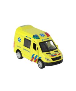 112 Pull-Back Ambulance Bus 1:34 + Licht en Geluid - Afbeelding 2