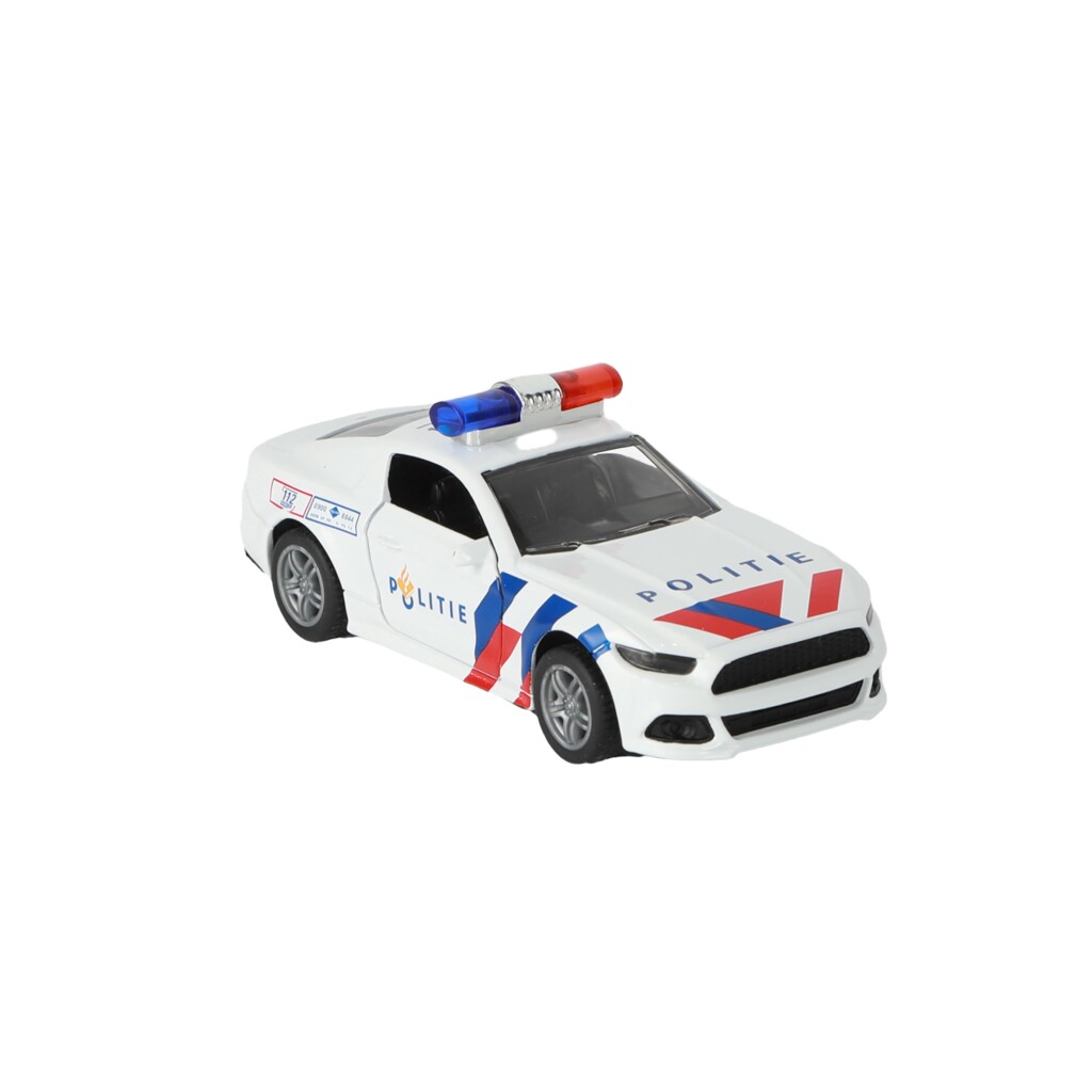 112 Pull-Back Politie Sportwagen 1:36 + Licht en Geluid - Afbeelding 2