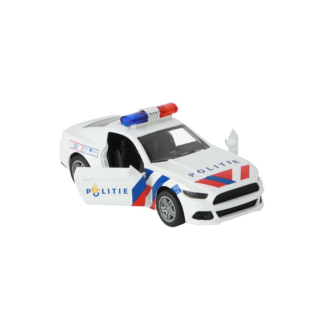 112 Pull-Back Politie Sportwagen 1:36 + Licht en Geluid - Afbeelding 3