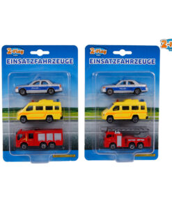 2-Play Traffic Reddingsauto's Set/Politie/Brandweer/Ambulance