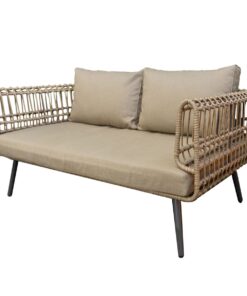 2-zitsbank Ariki Staal Rotan Synthetische rotan 161 x 84 x 67 cm