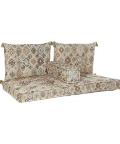 2-zitsbank DKD Home Decor Geel Bruin Beige 145 x 76 x 13 cm