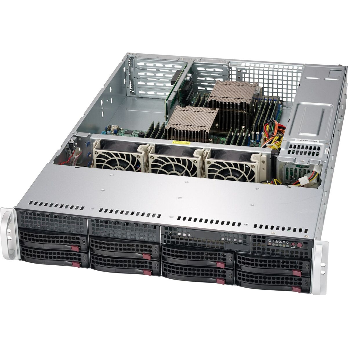 ATX Semi-toren doos Supermicro CSE-825TQC-R802WB Zwart Grijs