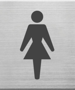 Alco AL-450-1 Pictogram RVS 90x90x1mm - WC Dames -