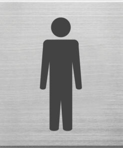 Alco AL-450-2 Pictogram RVS 90x90x1mm - WC Mannen -