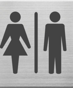 Alco AL-450-3 Pictogram RVS 90x90x1mm - WC Dames En Heren -
