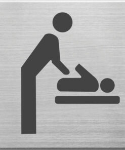 Alco AL-450-7 Pictogram RVS 90x90x1mm - WC Baby Ruimte -