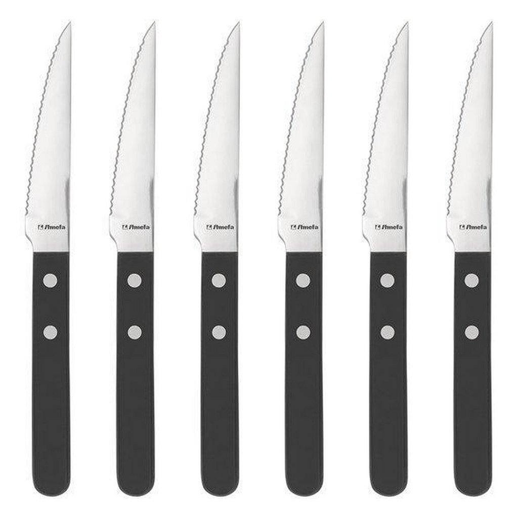 Amefa Pizza/Steak Messenset 6-delig Zwart - Afbeelding 2