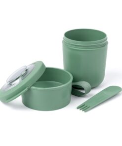 Amuse Tylla Duo Oat Lunchbowl 150+450 ml + Spork Sage - Afbeelding 3