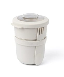 Amuse Tylla Duo Oat Lunchbowl 150+450 ml + Spork Wit - Afbeelding 3