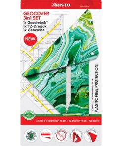 Aristo AR-18102B 3in1 Geocoverset Geocover/Geodriehoek/Tekendriehoek Mystic Green