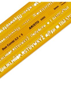 Aristo AR-5305 Lettersjabloon Duo Combi 3.5/5 mm Recht Geel/Transparant - Afbeelding 2