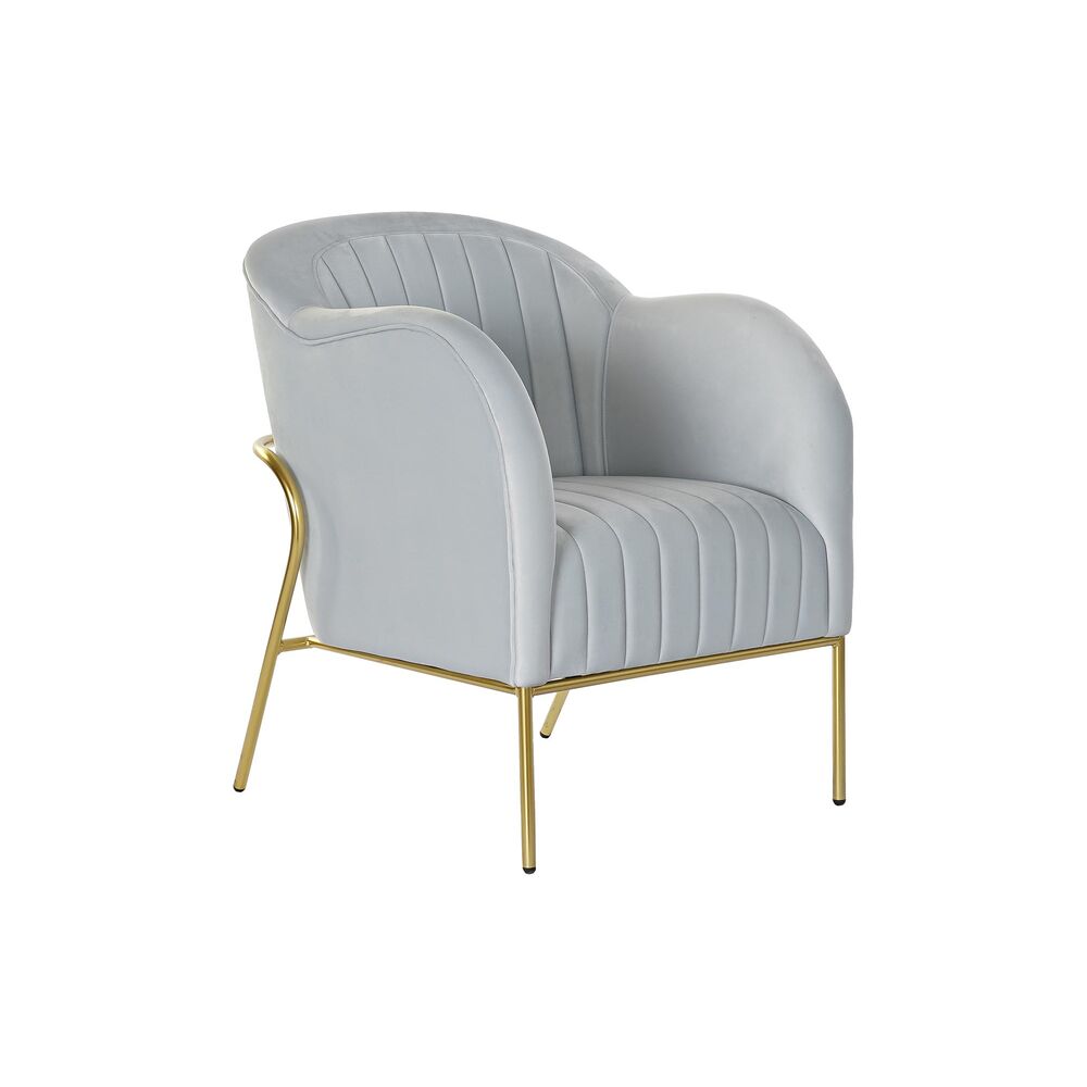 Armstoel DKD Home Decor Hemelsblauw Metaal 62 x 75 x 85 cm