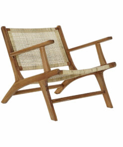 Armstoel DKD Home Decor MB-182316 Natuurlijk Teakboom Lichtbruin Rotan (69 x 78 x 68 cm)