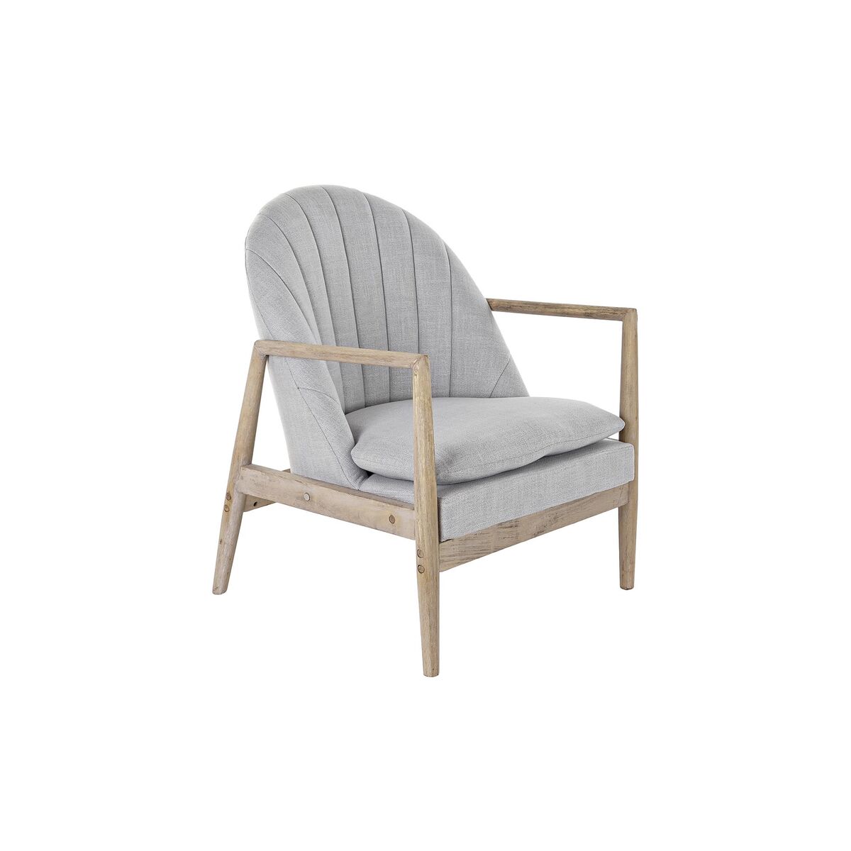 Armstoel DKD Home Decor Natuurlijk Lichtgrijs Spar 68 x 69 x 89 cm