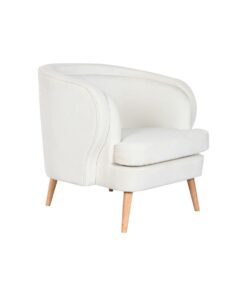 Armstoel DKD Home Decor Wit Natuurlijk Hout 91 x 80 x 78 cm
