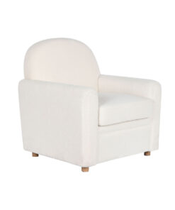 Armstoel DKD Home Decor Wit Polyester Hout 79 x 72 x 86 cm