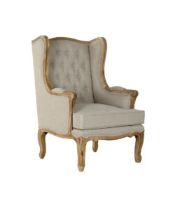 Armstoel Home ESPRIT Wit Natuurlijk Mangohout 72 x 75 x 110 cm