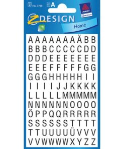Avery AV-3720 Letteretiket 2 Vel Zwart 10 Setjes met 2 Vel