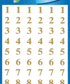Avery AV-3728 Cijferetiket 2 Vel Goud 10 Setjes met 2 Vel