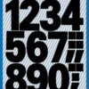 Avery AV-3785 Cijferetiket 2 Vel Watervast Zwart 10 Setjes met 2 Vel