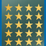 Avery AV-52800 Etiket Z-design Christmas Pakje A 2 Vel Gouden Sterren