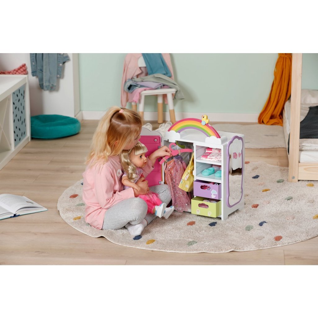 Baby Born Regenboogkledingkast 33x22x39 cm + Licht en Geluid - Afbeelding 3