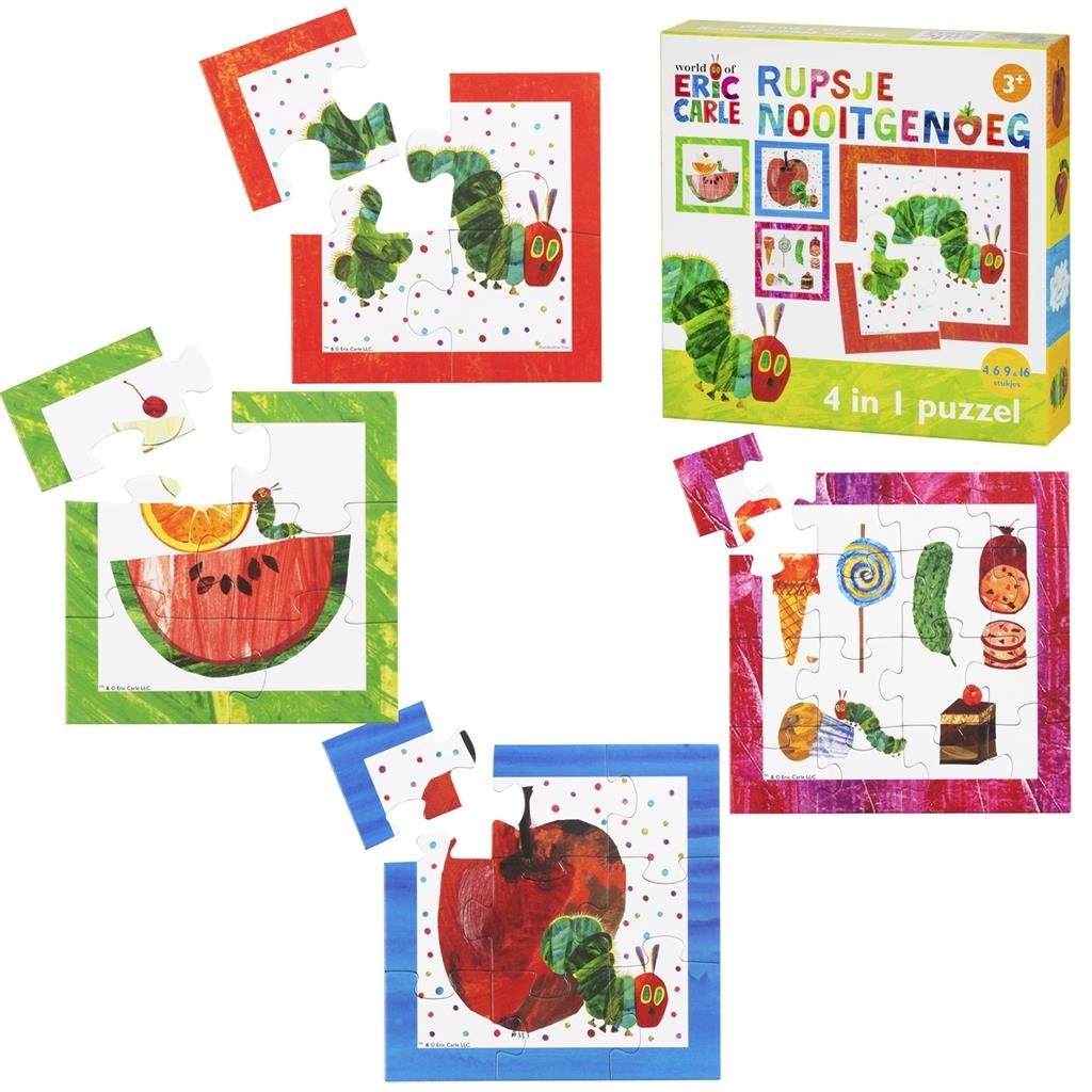 Bambolino Toys Rupsje Nooitgenoeg 4in1 Puzzel 4-16 Stukjes - Afbeelding 2