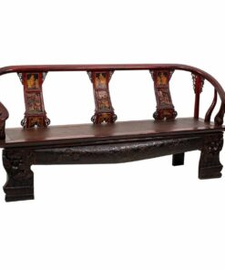 Bank Alexandra House Living Rotan Elmhout 64 x 95 x 210 cm