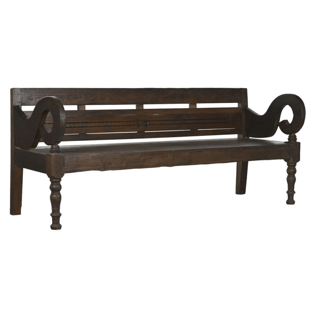 Bank Home ESPRIT Donkerbruin Teakhout 196 x 68 x 82 cm