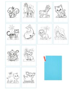 Basic Craft PushOut Prikkaart Dieren - Afbeelding 3