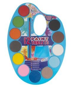 Basic Craft Waterverfpalet + Penseel 12 Kleuren - Afbeelding 3