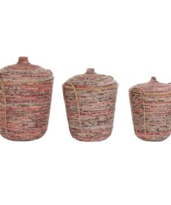 Basket spelset DKD Home Decor Rotan (51 x 51 x 67 cm)