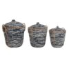 Basket spelset DKD Home Decor Rotan Boho (51 x 51 x 65 cm)