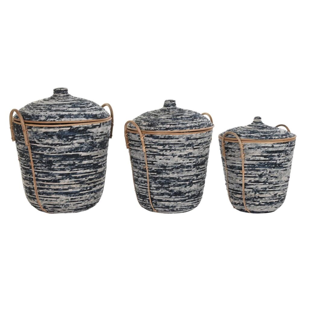 Basket spelset DKD Home Decor Rotan Boho (51 x 51 x 65 cm)